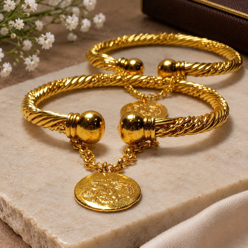 Gold Twisted Coin Pair