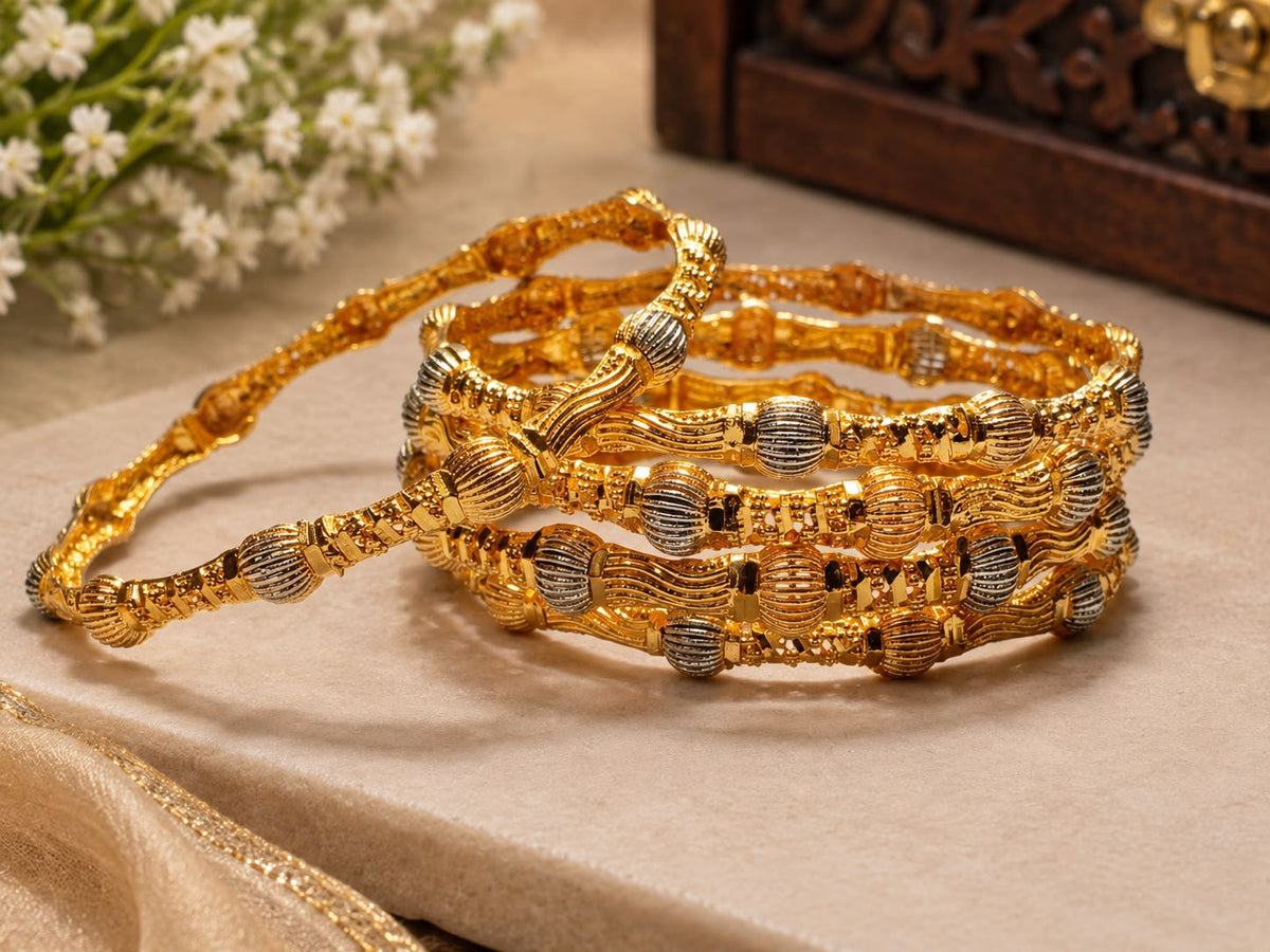 Four PCs Bangles wavy design